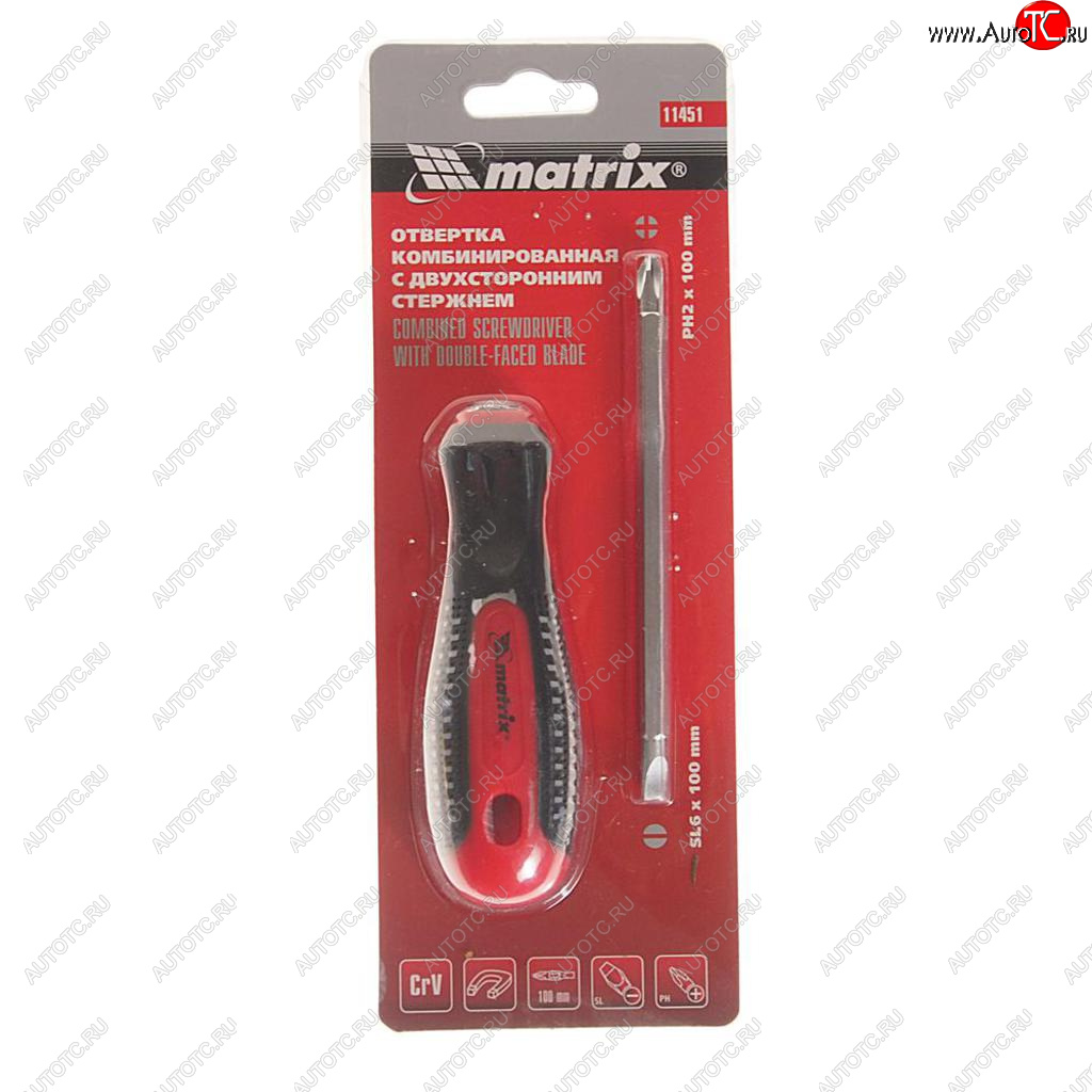 244 р. Отвертка комбинированная SL6.0хPH2.0 Fusion MATRIX MATRIX 11451  с доставкой в г. Пермь