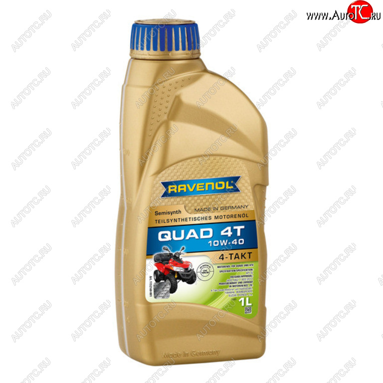 1 699 р. Масло моторное для 4-х тактных двигателей квадроциклов QUAD 4T 10W40 псинт.1л RAVENOL RAVENOL 1152160-001  с доставкой в г. Пермь
