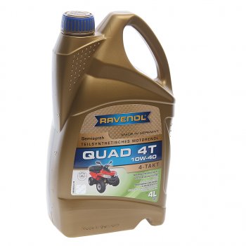4 999 р. Масло моторное для 4-х тактных двигателей квадроциклов QUAD 4T 10W40 псинт.4л RAVENOL RAVENOL 1152160-004  с доставкой в г. Пермь. Увеличить фотографию 1