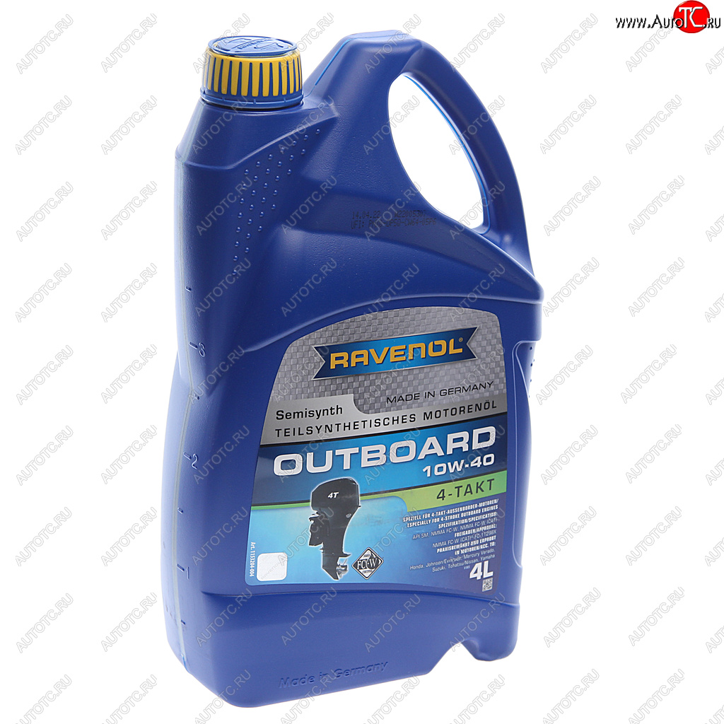 6 499 р. Масло моторное для 4-х тактных двигателей лодок OUTBOARD 10W40 псинт.4л RAVENOL RAVENOL 1153204-004  с доставкой в г. Пермь