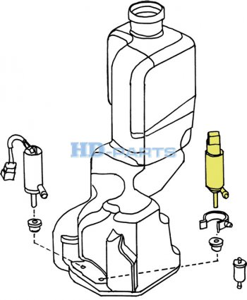 899 р. Мотор омывателя VOLVO FH12 с поплавком (3 контакта) HD-PARTS HD-PARTS 118430  с доставкой в г. Пермь. Увеличить фотографию 6