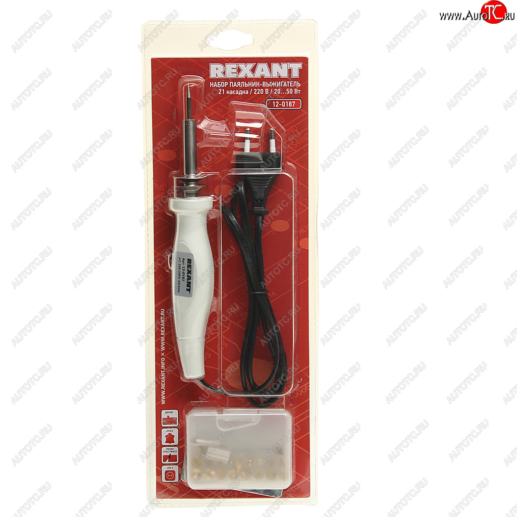 1 249 р. Паяльник 20-50Вт220В выжигатель по дереву (21 насадка) REXANT REXANT 12-0187  с доставкой в г. Пермь