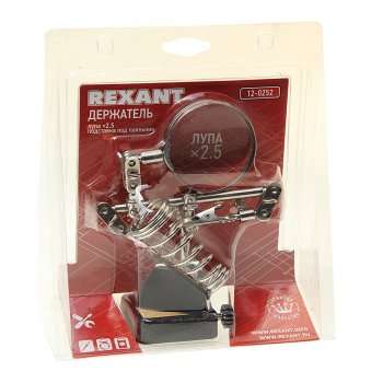 1 259 р. Лупа с держателем третья рука х2.5 REXANT REXANT 12-0252  с доставкой в г. Пермь. Увеличить фотографию 1