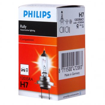 999 р. Лампа 12V H7 80W PX26d Rally PHILIPS PHILIPS 12035rac1 PHILIPS 12035rac1  с доставкой в г. Пермь. Увеличить фотографию 1