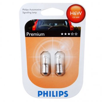 639 р. Лампа 12V H6W BAX9s блистер (2шт.) Halogen PHILIPS PHILIPS 12036b2  с доставкой в г. Пермь. Увеличить фотографию 1