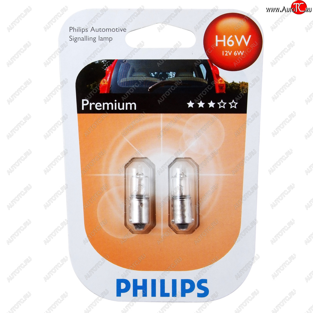 639 р. Лампа 12V H6W BAX9s блистер (2шт.) Halogen PHILIPS PHILIPS 12036b2  с доставкой в г. Пермь