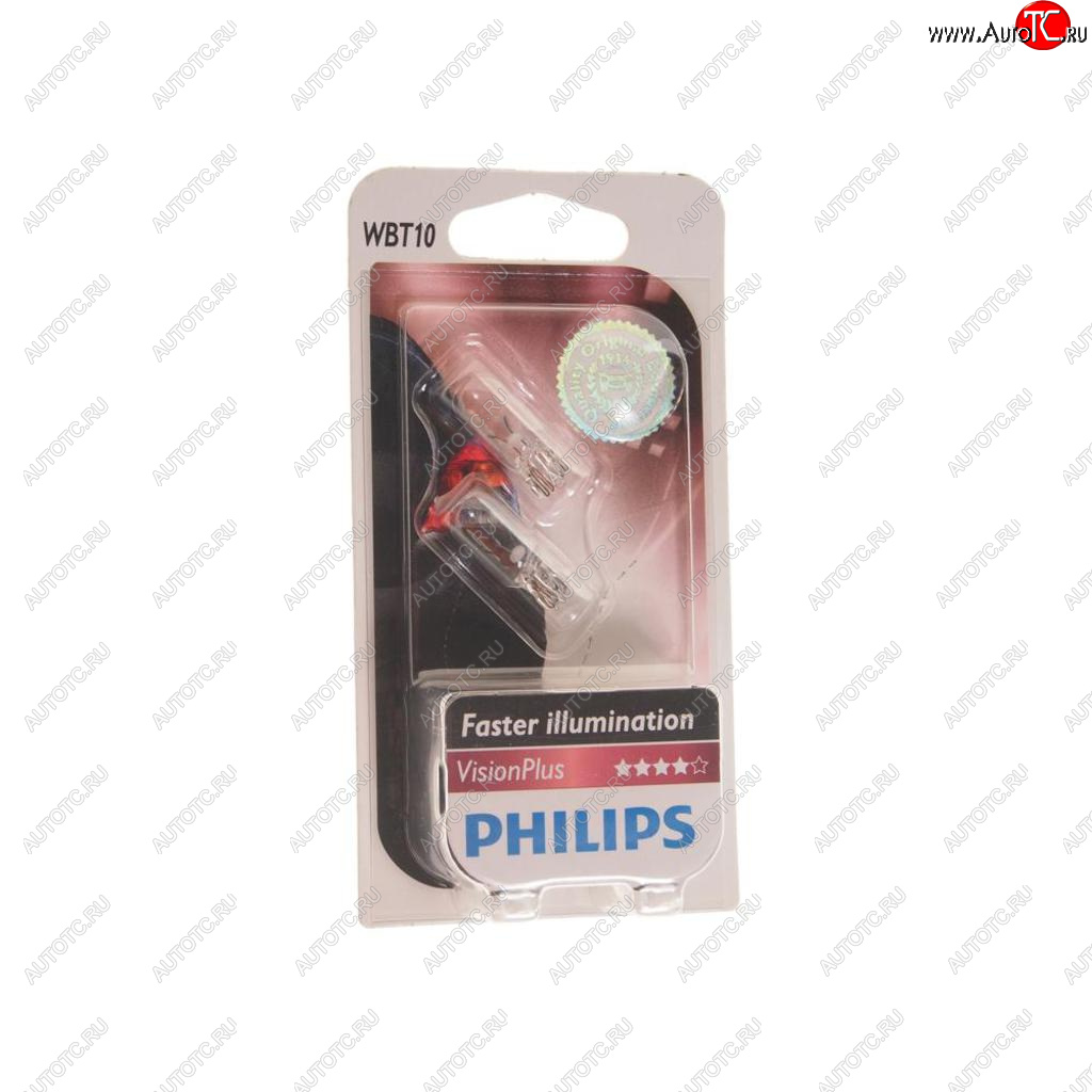 339 р. Лампа 12V W5W T10W W2.1x9.5d блистер (2шт.) PHILIPS PHILIPS 12040vpb2  с доставкой в г. Пермь