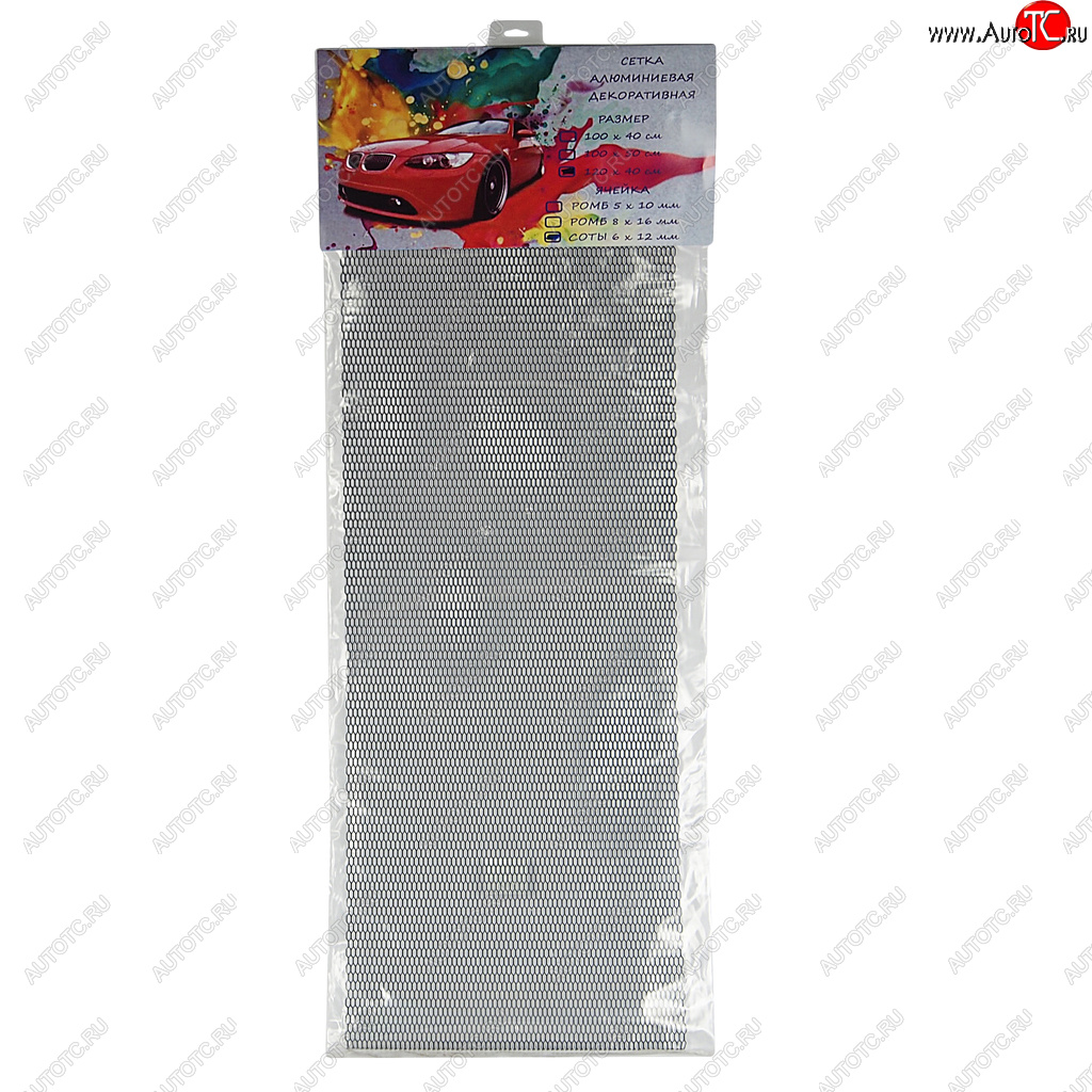 1 089 р. Решетка радиатора сетка (черная) 120х40см (соты 6х12мм) GRILLE TUNING GRILLE TUNING 120х40 (соты) black  с доставкой в г. Пермь