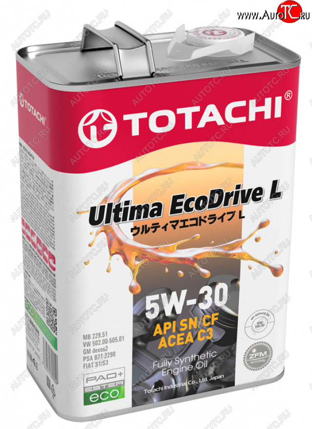 3 789 р. Масло моторное ULTIMA ECODRIVE L C3SN 5W30 синт.4л TOTACHI TOTACHI 12104  с доставкой в г. Пермь