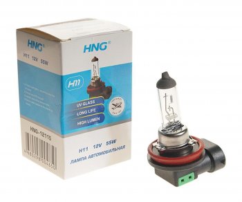 162 р. Лампа 12V H11 55W PGJ19-2 Long Life HNG HNG 12115  с доставкой в г. Пермь. Увеличить фотографию 1