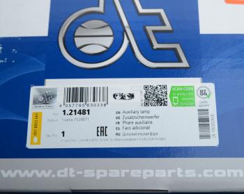2 699 р. Фара противотуманная SCANIA 4-series правая (в бампер) DT DT 1.21481  с доставкой в г. Пермь. Увеличить фотографию 5