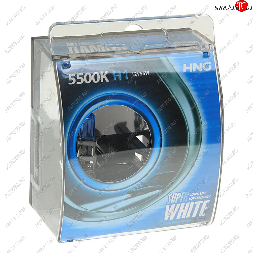 199 р. Лампа 12V H1 55W P14.5s 5500К бокс (2шт.) Super White HNG HNG 12155sw2  с доставкой в г. Пермь