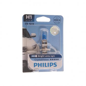 1 399 р. Лампа 12V H1 55W P14.5s блистер (1шт.) Crystal Vision PHILIPS PHILIPS 12258cvb1  с доставкой в г. Пермь. Увеличить фотографию 1