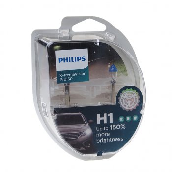 2 399 р. Лампа 12V H1 55W P14.5s +150% бокс (2шт.) X-Treme Vision Pro 150 PHILIPS PHILIPS 12258xvpro2  с доставкой в г. Пермь. Увеличить фотографию 1
