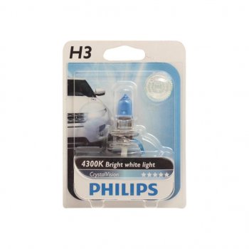 1 199 р. Лампа 12V H3 55W PK22s 4300K блистер (1шт.) Crystal Vision PHILIPS PHILIPS 12336cvb1  с доставкой в г. Пермь. Увеличить фотографию 1