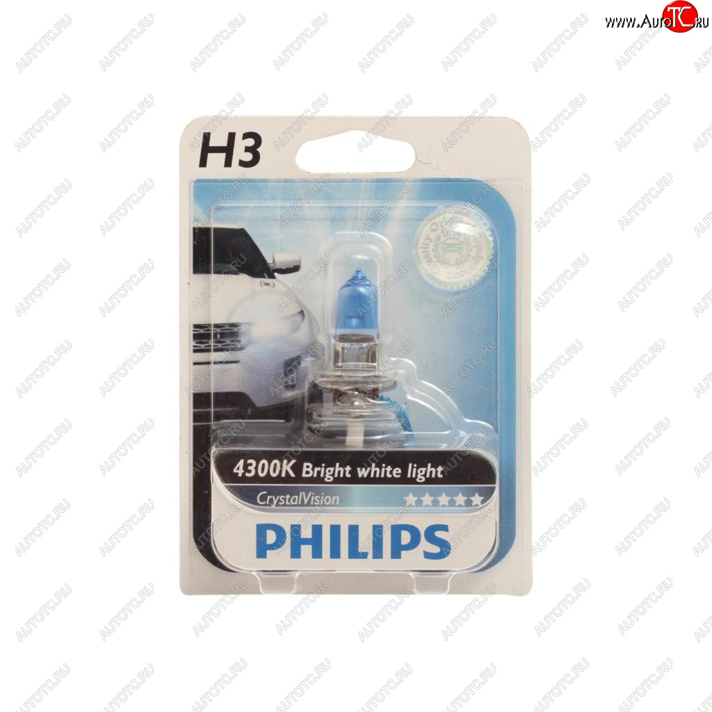1 199 р. Лампа 12V H3 55W PK22s 4300K блистер (1шт.) Crystal Vision PHILIPS PHILIPS 12336cvb1  с доставкой в г. Пермь