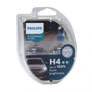 2 459 р. Лампа 12V H4 6055W P43t-38 +150% бокс (2шт.) X-Treme Vision Pro 150 PHILIPS PHILIPS 12342xvps2  с доставкой в г. Пермь. Увеличить фотографию 1