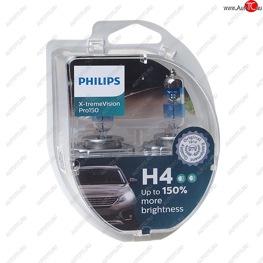 2 459 р. Лампа 12V H4 6055W P43t-38 +150% бокс (2шт.) X-Treme Vision Pro 150 PHILIPS PHILIPS 12342xvps2  с доставкой в г. Пермь