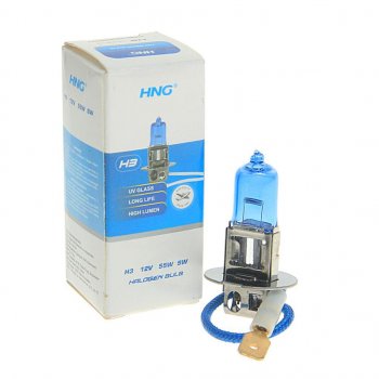 81 р. Лампа 12V H3 55W PK22s Super White HNG HNG 12355sw  с доставкой в г. Пермь. Увеличить фотографию 1