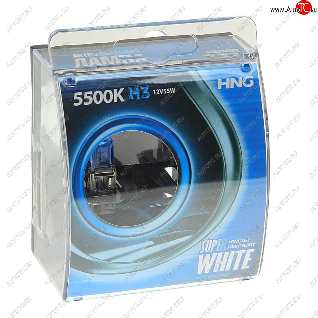 167 р. Лампа 12V H3 55W PK22s 5500К бокс (2шт.) Super White HNG HNG 12355sw2  с доставкой в г. Пермь