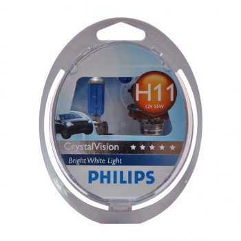 3 689 р. Лампа набор 12V H11 55W + W5W/T105 PGJ19-2 бокс (2шт.+2шт.) Crystal Vision PHILIPS PHILIPS 12362cvsm PHILIPS 12362cvsm  с доставкой в г. Пермь. Увеличить фотографию 1