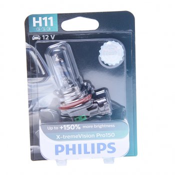 2 899 р. Лампа 12V H11 55W PGJ19-2 +150% блистер (1шт.) X-Treme Vision Pro 150 PHILIPS PHILIPS 12362xvproбл  с доставкой в г. Пермь. Увеличить фотографию 1