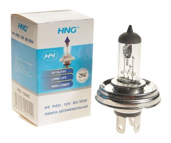 167 р. Лампа 12V H4 6055W P45t Long Life HNG HNG 12445  с доставкой в г. Пермь. Увеличить фотографию 1