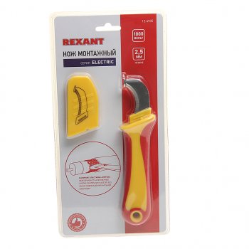 879 р. Нож монтажный с пластиной REXANT REXANT 12-4935  с доставкой в г. Пермь. Увеличить фотографию 1