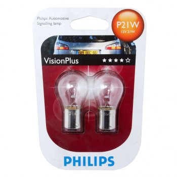 279 р. Лампа 12V P21W BA15s +60% блистер (2шт.) VisionPlus PHILIPS PHILIPS 12498vpb2  с доставкой в г. Пермь. Увеличить фотографию 1