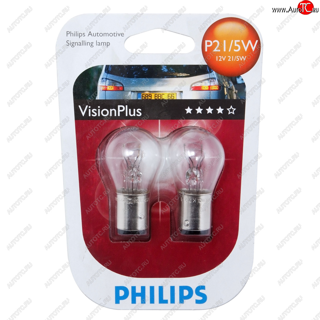 399 р. Лампа 12V P215W BAY15d +60% блистер (2шт.) VisionPlus PHILIPS PHILIPS 12499vpb2  с доставкой в г. Пермь