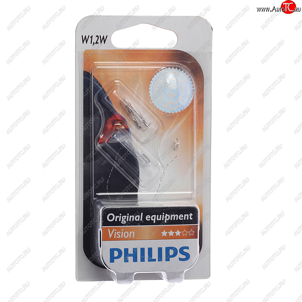 155 р. Лампа 12V W1.2W W2x4.6d блистер (2шт.) PHILIPS PHILIPS 12516b2  с доставкой в г. Пермь