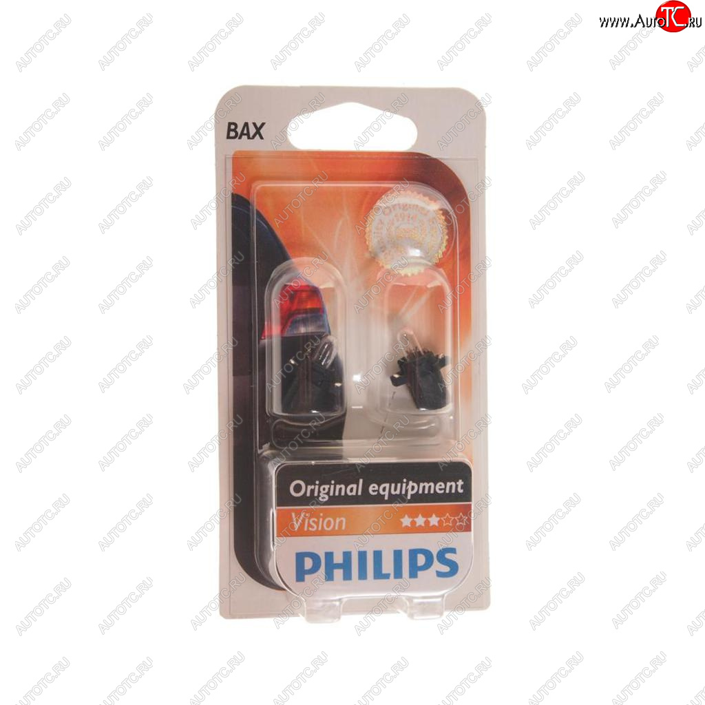 224 р. Лампа 12V 1.2W BAX8.3s черный патрон блистер (2шт.) PHILIPS PHILIPS 12597b2  с доставкой в г. Пермь
