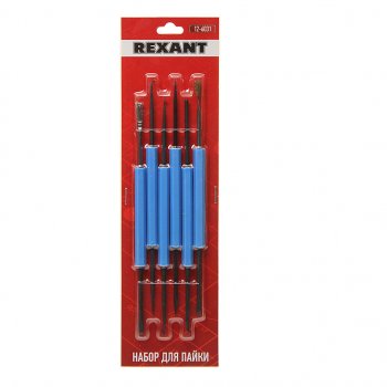 689 р. Набор для пайки 6 предметов REXANT REXANT 12-6031  с доставкой в г. Пермь. Увеличить фотографию 1