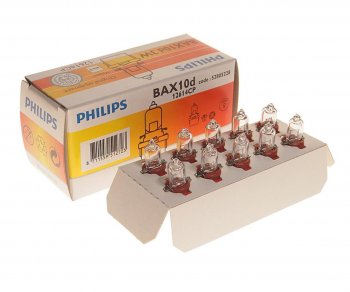 260 р. Лампа 12V 3W BAX10d коричневый патрон PHILIPS PHILIPS 12614cp  с доставкой в г. Пермь. Увеличить фотографию 1
