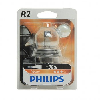 244 р. Лампа 12V R2 4540W P45t-41+30% блистер (1шт.) Vision PHILIPS PHILIPS 12620b1  с доставкой в г. Пермь. Увеличить фотографию 1