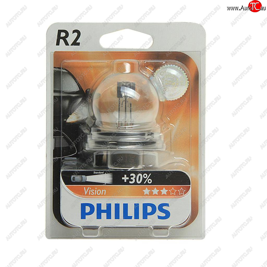244 р. Лампа 12V R2 4540W P45t-41+30% блистер (1шт.) Vision PHILIPS PHILIPS 12620b1  с доставкой в г. Пермь
