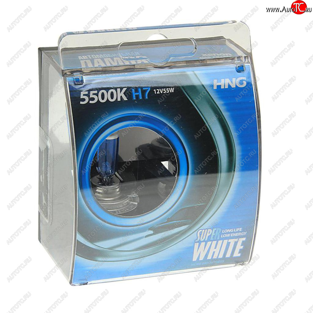 299 р. Лампа 12V H7 55W PX26d 5500К бокс (2шт.) Super White HNG HNG 12755sw2  с доставкой в г. Пермь