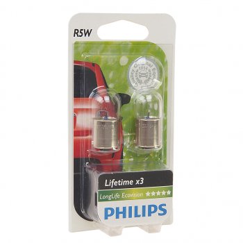 266 р. Лампа 12V R5W BA15s блистер (2шт.) Long Life Eco Vision PHILIPS PHILIPS 12821llecob2  с доставкой в г. Пермь. Увеличить фотографию 1