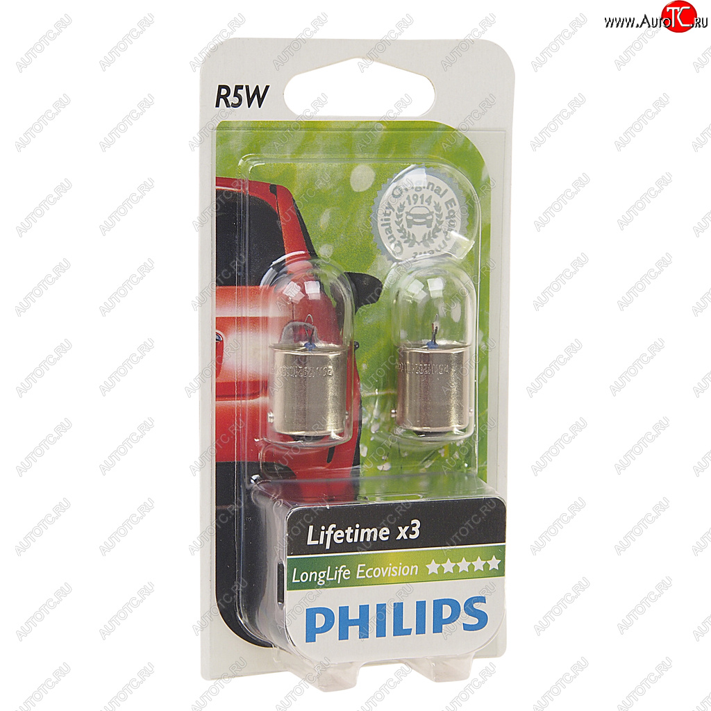 266 р. Лампа 12V R5W BA15s блистер (2шт.) Long Life Eco Vision PHILIPS PHILIPS 12821llecob2  с доставкой в г. Пермь