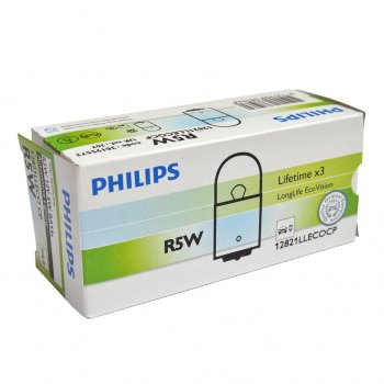 114 р. Лампа 12V R5W BA15s Long Life Eco Vision PHILIPS PHILIPS 12821llecocp  с доставкой в г. Пермь. Увеличить фотографию 1