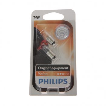 134 р. Лампа 12V T4W BA9s блистер (2шт.) PHILIPS PHILIPS 12929b2  с доставкой в г. Пермь. Увеличить фотографию 1
