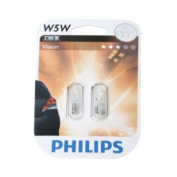 136 р. Лампа 12V W5W T10W W2.1x9.5d блистер (2шт.) PHILIPS PHILIPS 12961b2  с доставкой в г. Пермь. Увеличить фотографию 1