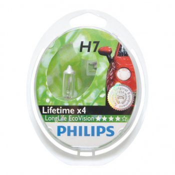 1 699 р. Лампа 12V H7 55W PX26d бокс (2шт.) Long Life Eco Vision PHILIPS PHILIPS 12972llecos2  с доставкой в г. Пермь. Увеличить фотографию 1
