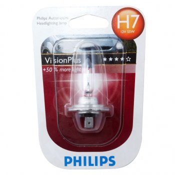 989 р. Лампа 12V H7 55W PX26d +60% блистер (1шт.) Visionplus PHILIPS PHILIPS 12972vpb1  с доставкой в г. Пермь. Увеличить фотографию 1