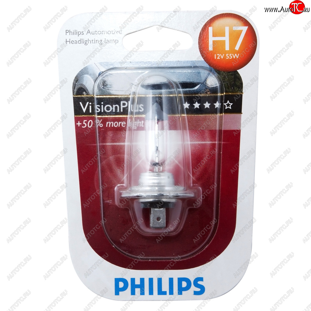 989 р. Лампа 12V H7 55W PX26d +60% блистер (1шт.) Visionplus PHILIPS PHILIPS 12972vpb1  с доставкой в г. Пермь