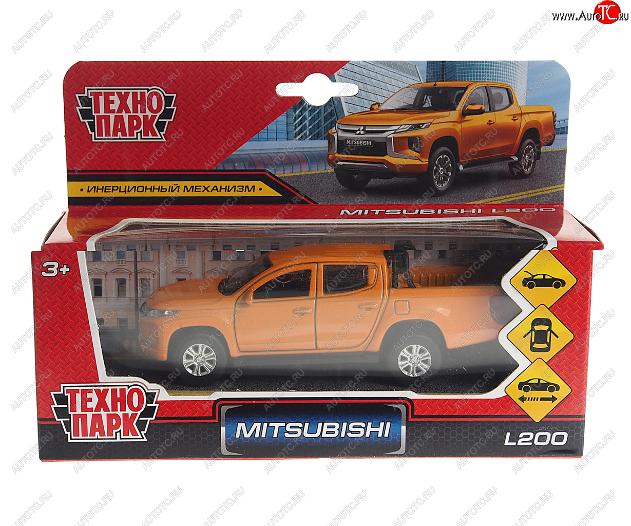 829 р. Модель автомобиля MITSUBISHI L200 металлическая ТЕХНОПАРК ТЕХНОПАРК 12 fil-gy  с доставкой в г. Пермь