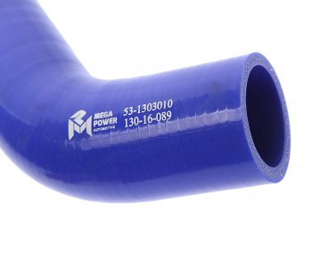 349 р. Патрубок ГАЗ-53 радиатора подводящий верхний силикон (d=38) MEGAPOWER MEGAPOWER 130-16-089  с доставкой в г. Пермь. Увеличить фотографию 2