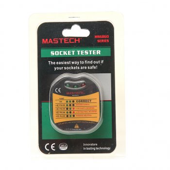 1 079 р. Тестер розеток MS6860D MASTECH MASTECH 13-1260  с доставкой в г. Пермь. Увеличить фотографию 3