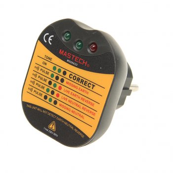 1 079 р. Тестер розеток MS6860D MASTECH MASTECH 13-1260  с доставкой в г. Пермь. Увеличить фотографию 1