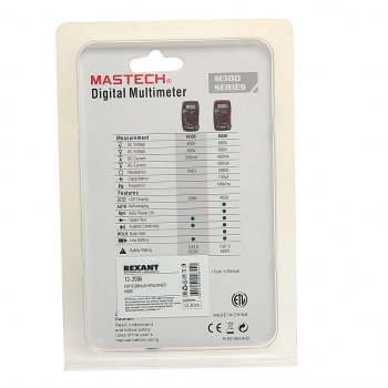 2 089 р. Мультиметр портативный M300 MASTECH MASTECH 13-2006  с доставкой в г. Пермь. Увеличить фотографию 3